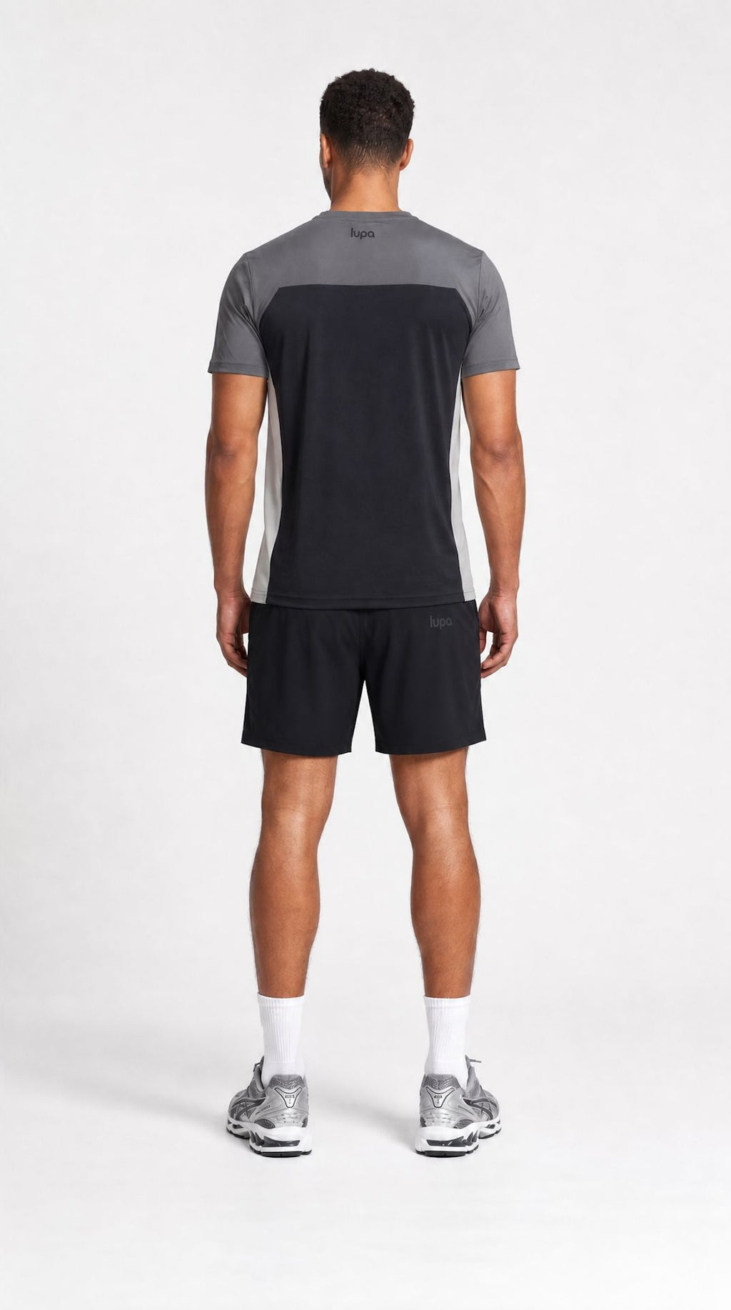 Barcelona Colour Block Tee - Black/Mid Grey