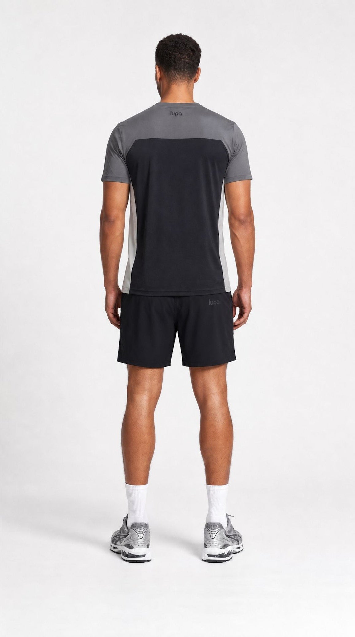 Barcelona Colour Block Tee - Black/Mid Grey
