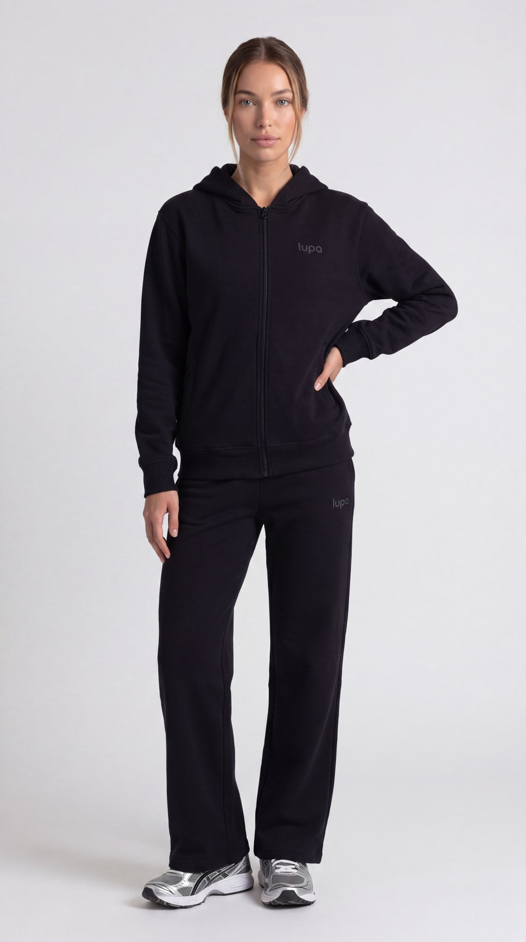 Madrid Fleece Zip Through - Black