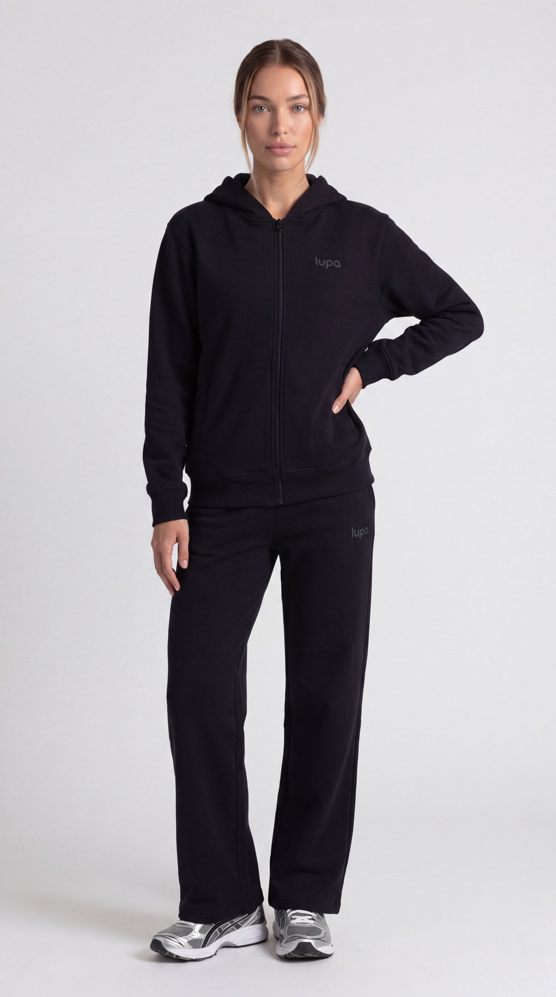 Madrid Fleece Zip Through - Black