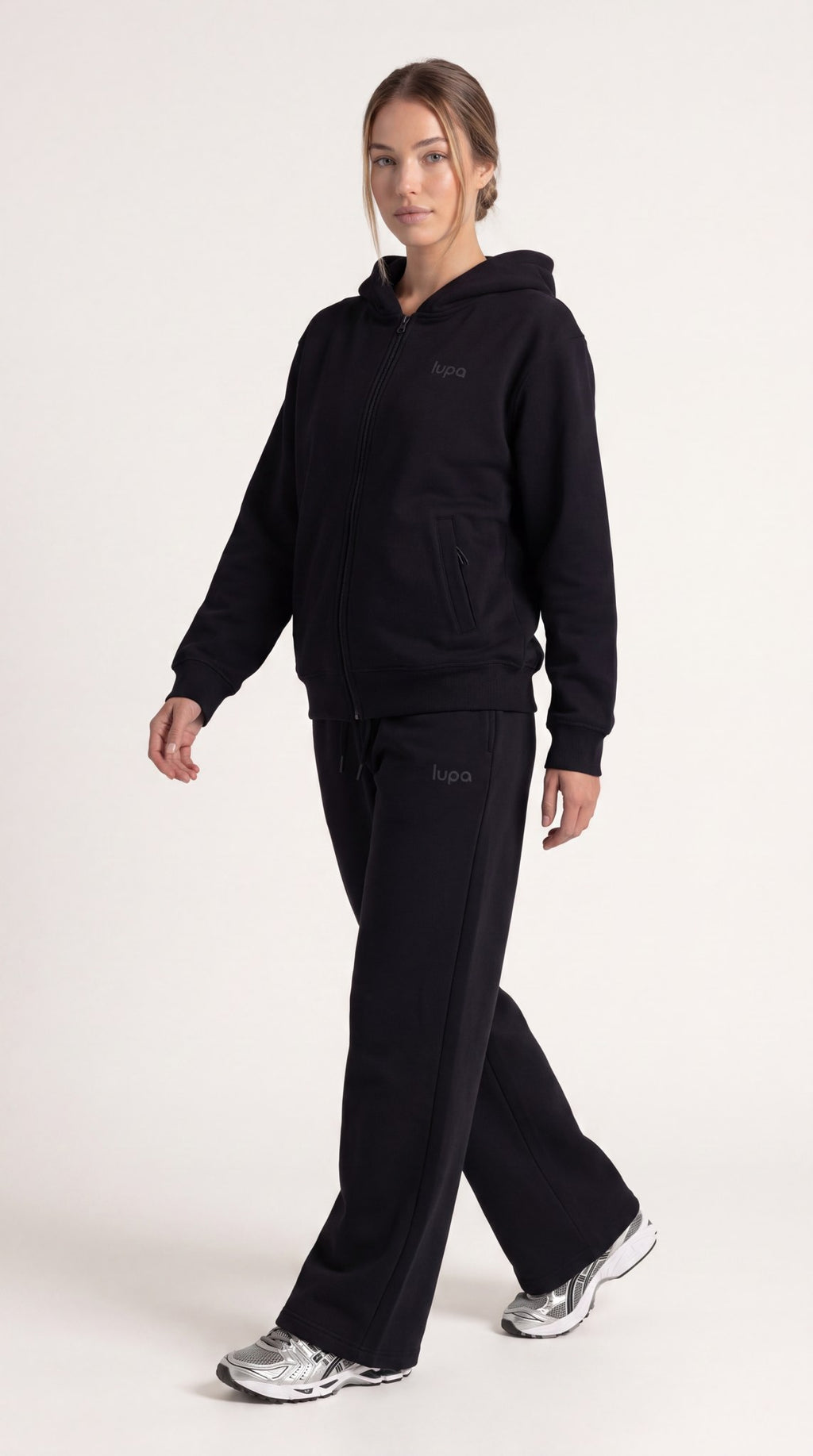 Madrid Fleece Zip Through - Black