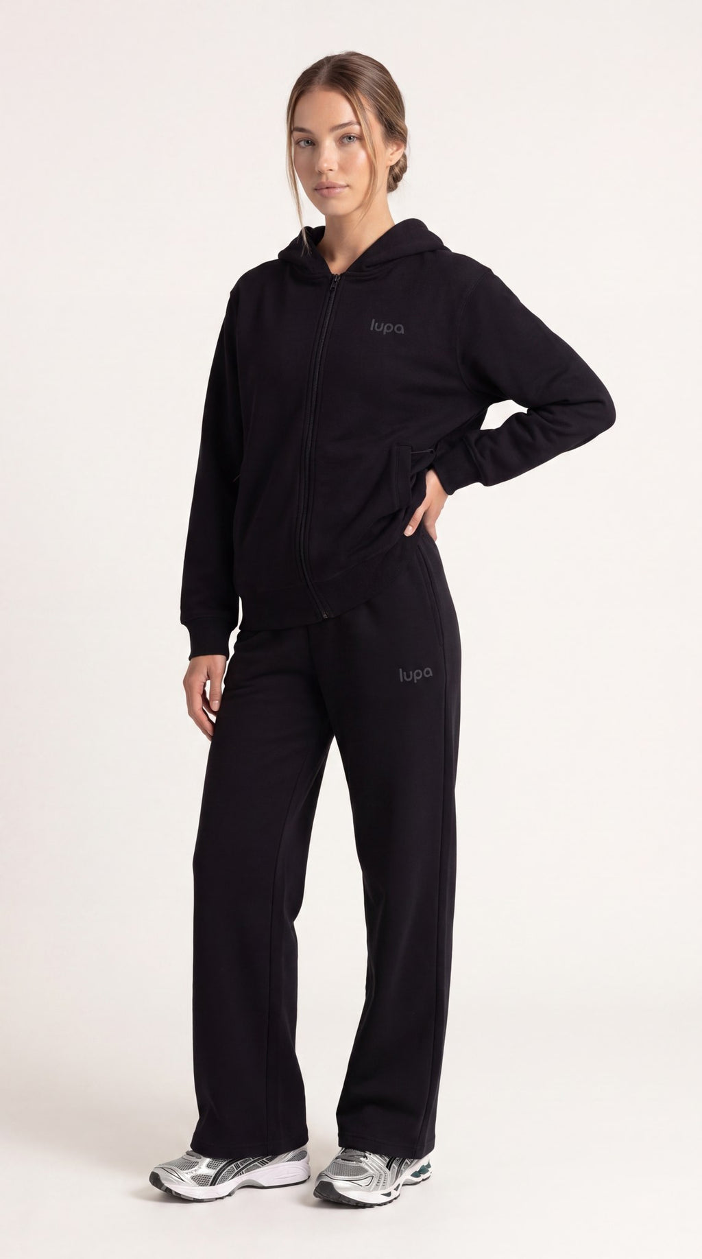 Madrid Fleece Zip Through - Black