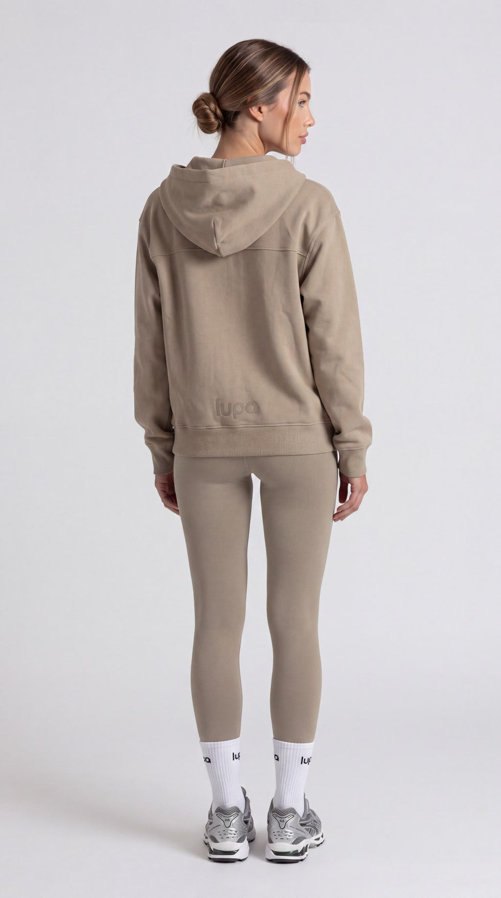 Madrid Fleece Zip Through - Taupe